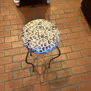 Animal print stool. Décor item.